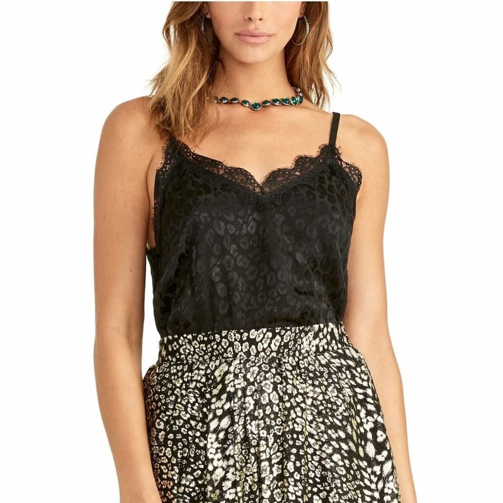 Rachel Roy Animal Print Spaghetti Straps Top